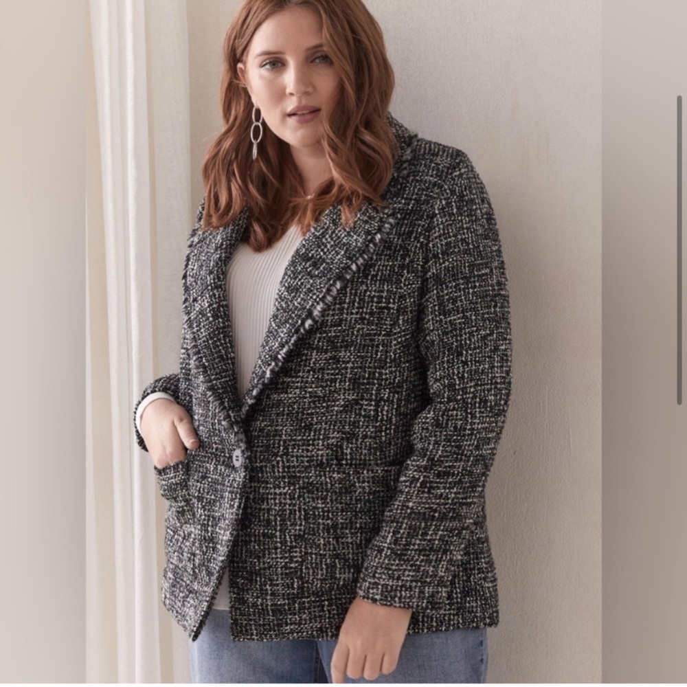 Addition Elle tweed blazer jacket NWOT - Picture 2 of 9